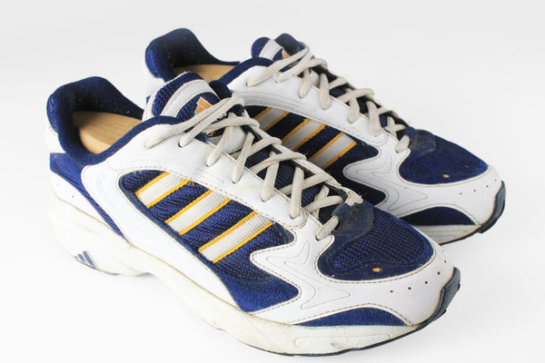 Vintage Adidas Grind Sneakers US 7 blue white 90s retro running sport trainers shoes
