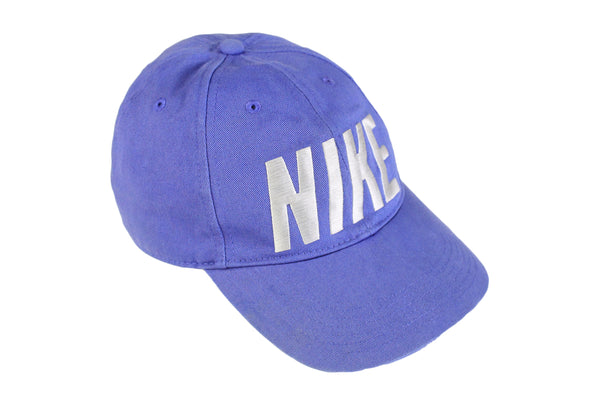 Vintage Nike Cap purple big logo 00s SIZE retro style sport baseball hat