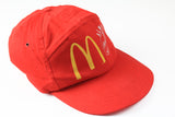 Vintage McDonalds Coca-Cola 5 Panel Cap red big logo 90s sport hat