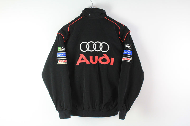 Vintage Audi Jacket Small big logo 90s racing F1 Formula 1 Germany team sport jacket