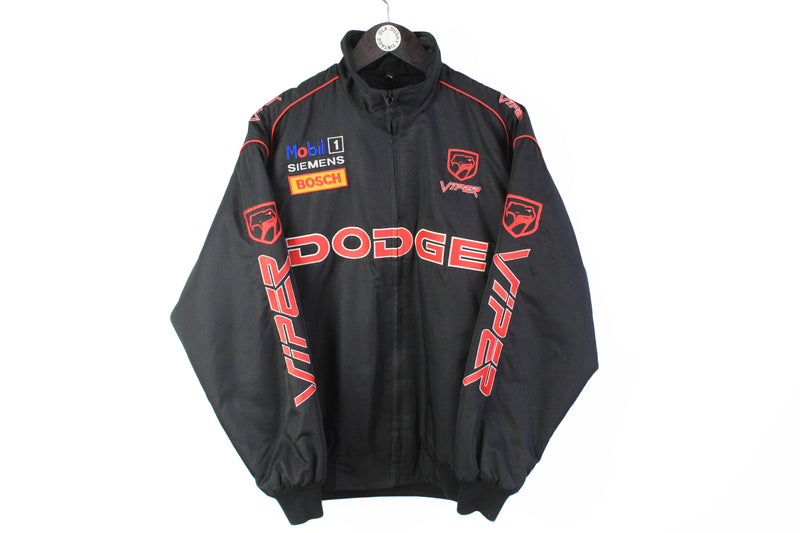 Vintage Dodge Viper Jacket Large black red big logo 90s racing F1 jacket