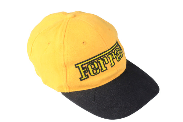 Vintage Ferrari Cap 90s retro big logo sport style Formula 1 hat