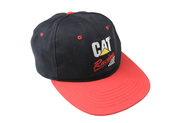 Vintage CAT Racing Cap summer headwear big logo visor sun baseball hat rare retro 90's 80's style multicolor hipster clothing