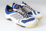 Vintage Adidas Sneakers US 10 white blue 90s retro sport style training runners shoes
