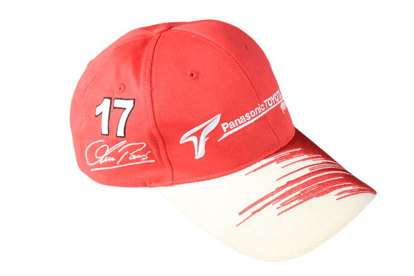 Vintage Panasonic Toyota Racing Olivier Panis Cap red white 00s retro Formula 1 F1 sport hat