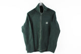 Vintage Helly Hansen Fleece Medium green winter warm sweater outdoor ski outfit 90s made in Norway