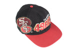 Vintage 49ers San Francisco Cap black red 90's big logo retro style authentic Football NFL hat