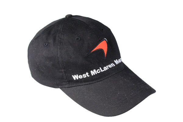 Vintage West McLaren Mercedes Cap black 90s racing rare Formula 1 F1 sport hat