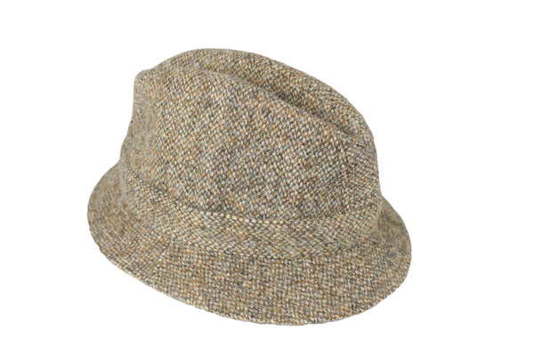 Vintage Harris Tweed Hat classic basic wool headwear 90's style retro hat made in Great Britain official wear