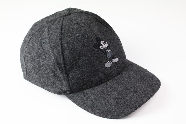 Vintage Mickey Mouse Disney Cap gray 90s sport wool hat