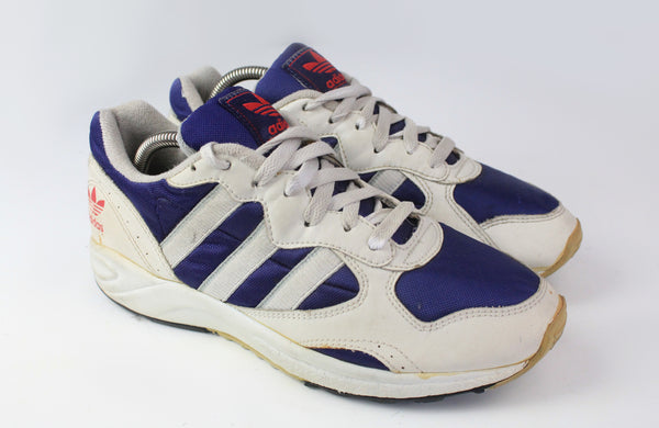 Vintage Adidas Sneakers US 7.5 blue gray 90s trainers retro shoes