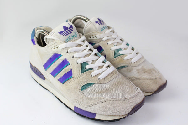 Vintage Adidas Sneakers US 7 gray purple 90s trainers