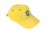 Vintage Nike Brasil Cap summer sun bright yellow big logo football merch 90's retro headwear baseball cap authentic athletic