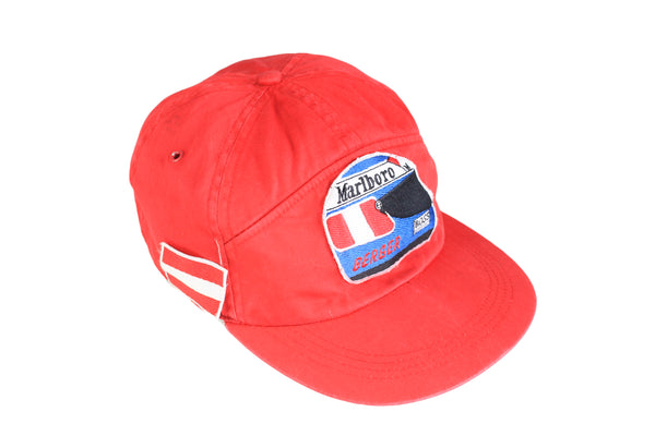 Vintage Gerhard Berger Ferrari F1 Cap red 5 Panel Austrian Grand Prix Marlboro Boss Formula 1 90's hat