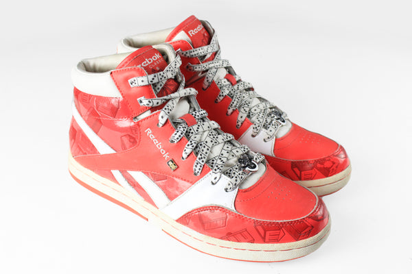 Reebok Monopoly Sneakers Women's US 7.5 red authentic rare retro classic trainers high top shoes