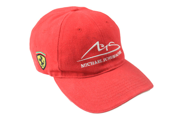 Vintage Ferrari Cap red big logo summer Italy 90's 80's sun visor car motor sport race racing Michael Schumacher brand classic