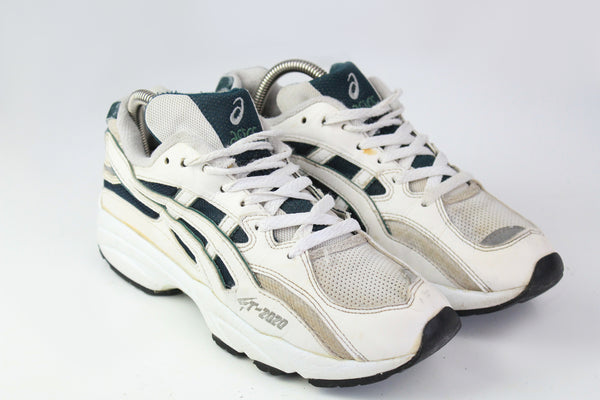 Vintage Asics Sneakers US 7 white green GT 2020 90s running classic style sport trainers shoes