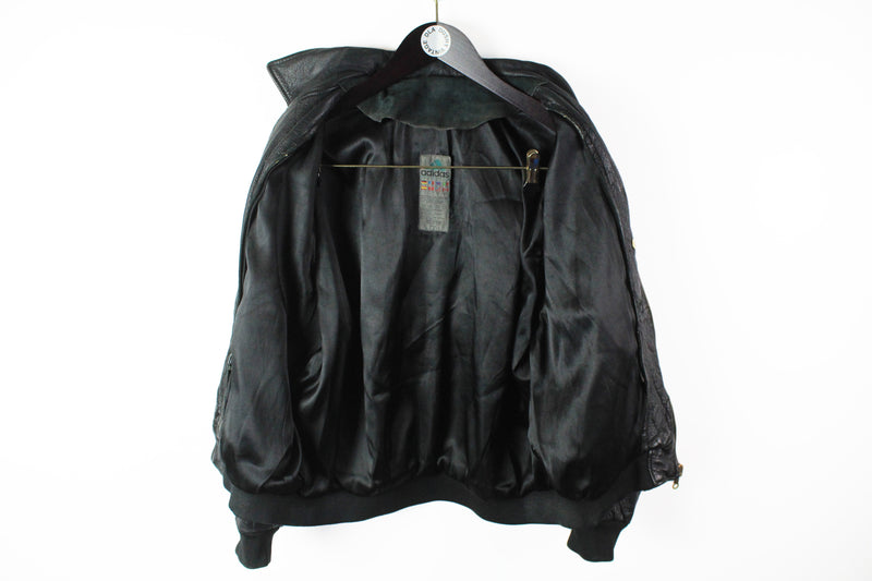 Vintage Adidas Equipment Leather Jacket Small / Medium – dla dushy