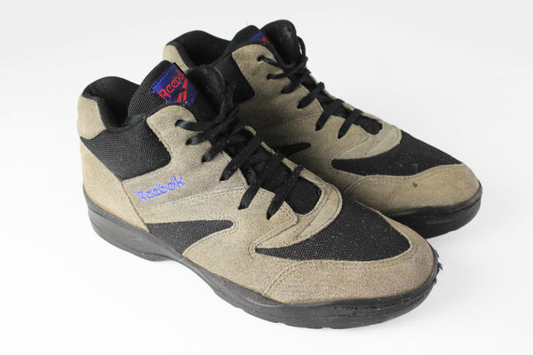 Vintage Reebok Sneakers Women's US 7.5 gray black 90s retro sport style trainers shoes trekking outdoor boots