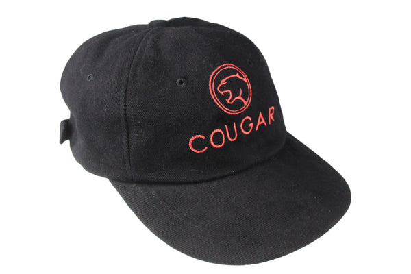 Vintage Ford Cougar Cap black racing USA team 90s retro sport hat