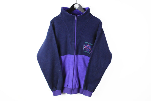 Vintage Fleece Full Zip Medium outdoor ski sweater 90s decade