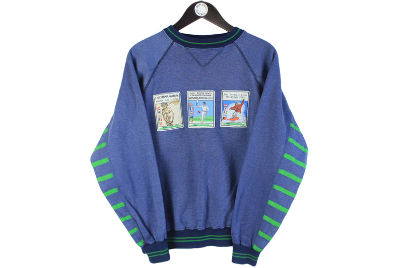 Vintage A. Sport Sweatshirt Small Wimbledon Tennis Olympic Games retro crewneck sport jumper
