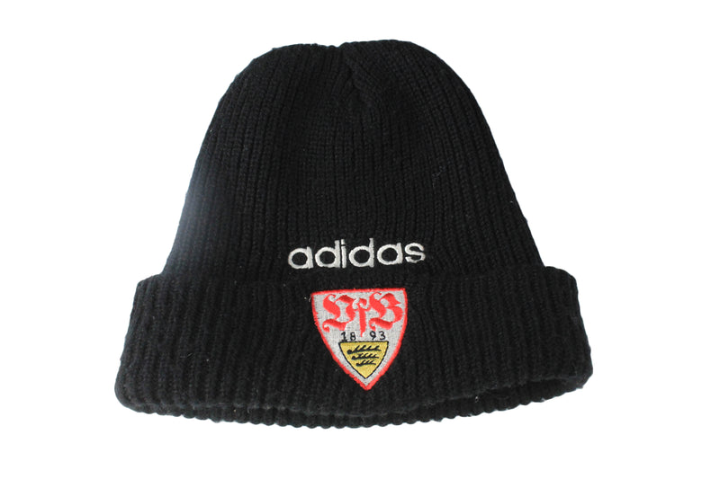 Vintage Adidas Stuttgart Hat football headwear sport authentic athletic big logo winter hat rare retro 90's 80's style hipster clothing