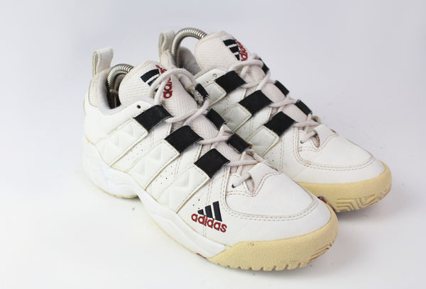  Vintage Adidas Torsion AdiWear Sneakers Women's US 7 white 90s indoor sport shoes