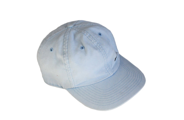 Vintage Nike Cap blue small swoosh logo minimalistic 90's retro sport hat
