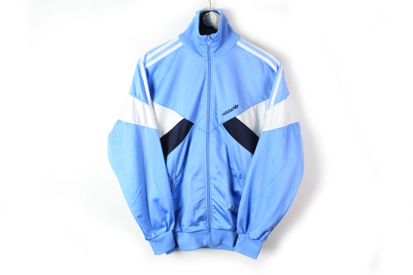 Vintage Adidas Track Jacket Small / Medium sky blue 90s full zip windbreaker retro style sport athletic jacket