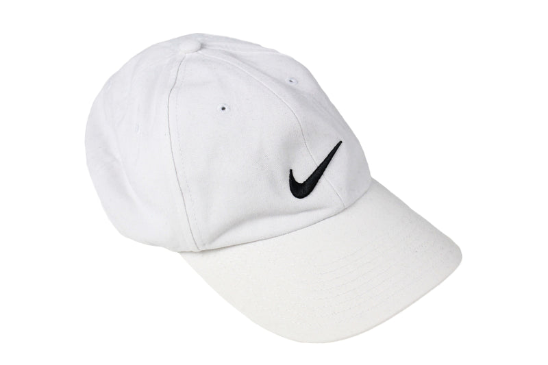 Vintage Nike Cap unisex classic basic 90's style big logo swoosh white headwear baseball cap USA rare style