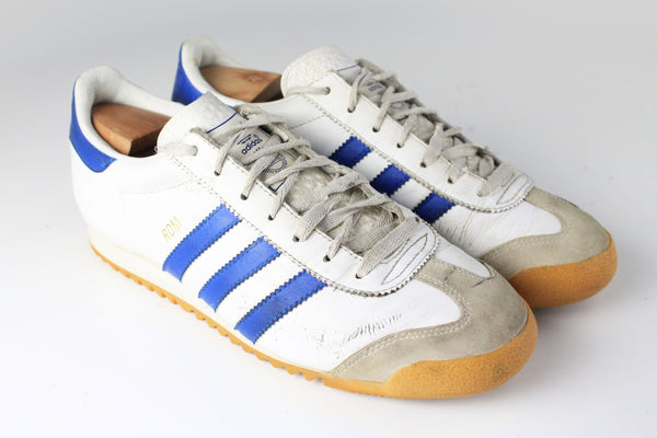 Vintage Adidas Rom Sneakers US 9.5 white blue 90s retro classic sport trainers city series casual shoes 2003