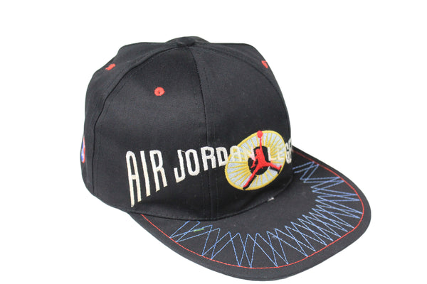 Vintage Air Jordan Cap 90's classic sport athletic retro headwear baseball cap black big logo summer sun visor Legendary merch sport rare hat