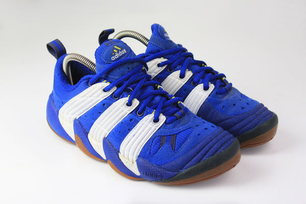 Vintage Adidas Sneakers Women's US 6.5 blue equipment 90s indoor style shoes athletic sport trainers
