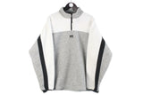Vintage Helly Hansen Fleece 1/4 Zip Large gray retro sweater 90s jumper