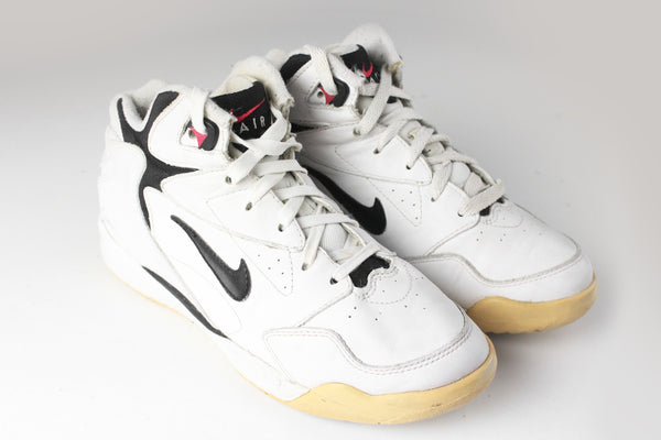 Vintage Nike Sneakers Women's US 8 white 90s retro sport casual basketball high top trainers shoes Air Max