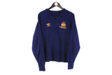 Vintage Manchester City FC Centenary Cup Final Wembley 1981 Umbro Sweater Medium navy blue 90s v-neck pullover jumper