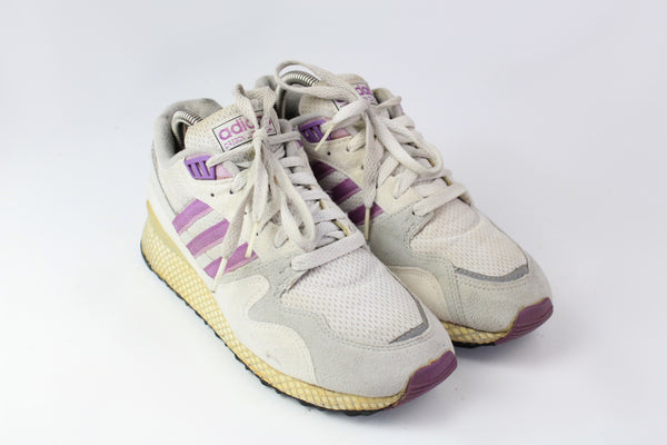Vintage Adidas Oregon Ultra Tech Sneakers Women's US 8 gray purple 90s retro style trainers rare shoes