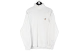 Vintage Tommy Hilfiger Turtleneck Sweatshirt Medium white classic retro cotton 90s jumper