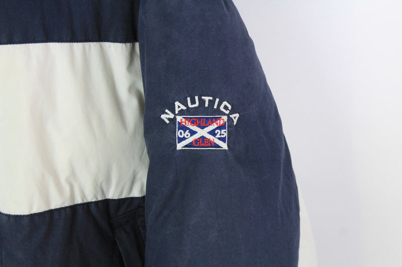 Vintage Nautica Puffer Double Sided Jacket Medium