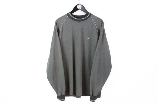 Vintage Nike Sweatshirt XLarge gray 90s sport style crewneck jumper