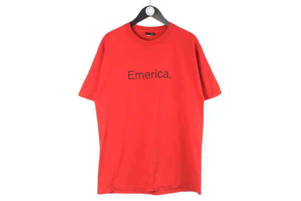 Vintage Emerica T-Shirt Large / XLarge red oversize skateboarding cotton top retro 90s authentic skate extreme shirt