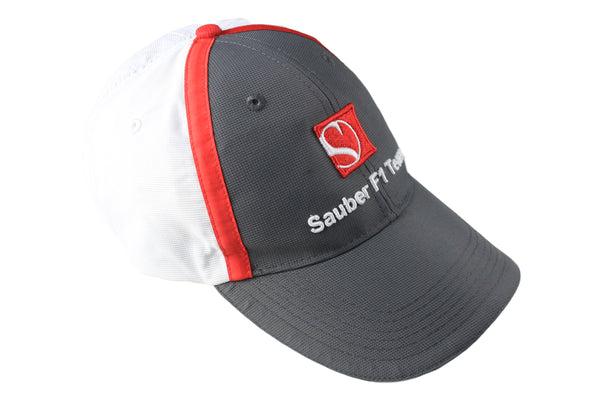 Vintage Sauber F1 Team Cap authentic white gray 90s 00s retro sport style big logo Formula 1 hat