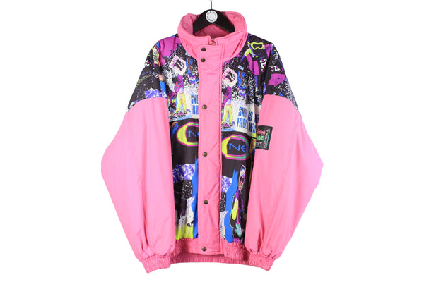Vintage O’Neill Jacket XXLarge pink multicolor 90s retro ski snowboard extreme jacket