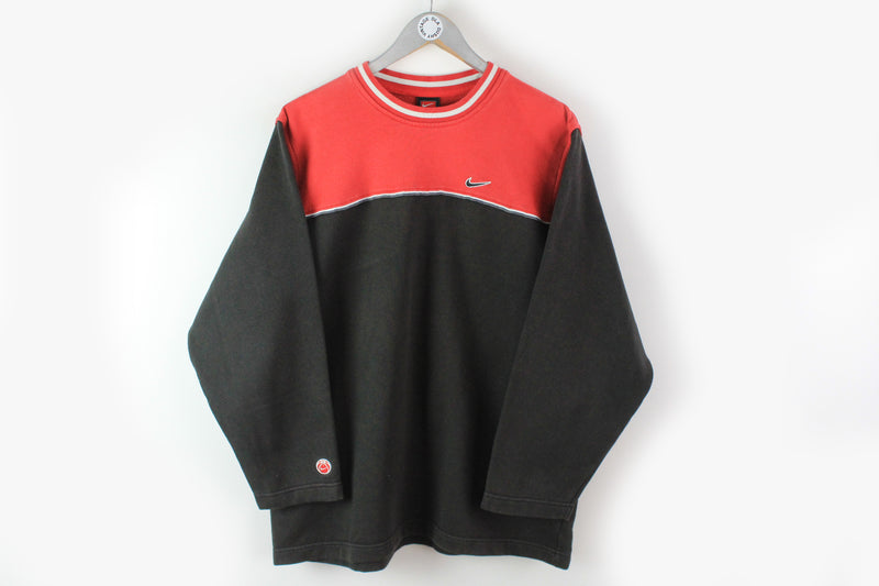 Vintage Nike Sweatshirt Small red black 90s sport wear