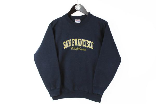 Vintage San Francisco XSmall big embroidery logo California 90s navy blue