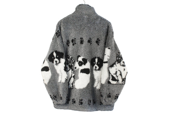 Vintage Dog Fleece Full Zip XLarge