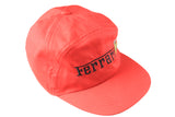 Vintage Ferrari 5 Panel Cap red big logo 90s retro Michael Schumaher racing sport hat 