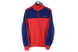 Vintage Adidas Track Jacket Large made in Hong Kong 80s red and blue retro windbreaker