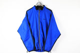 Vintage Nike Track Jacket XLarge blue running 90s retro style windbreaker